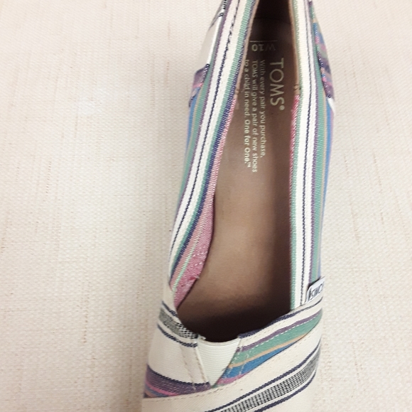 TOMS Rainbow Wedge Espadilles 10W - Picture 6 of 6